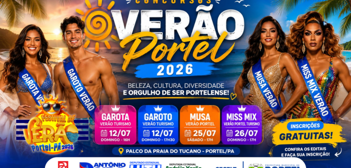 Prefeitura de Portel abre inscrições para concursos que elegerão os destaques do Verão 2026